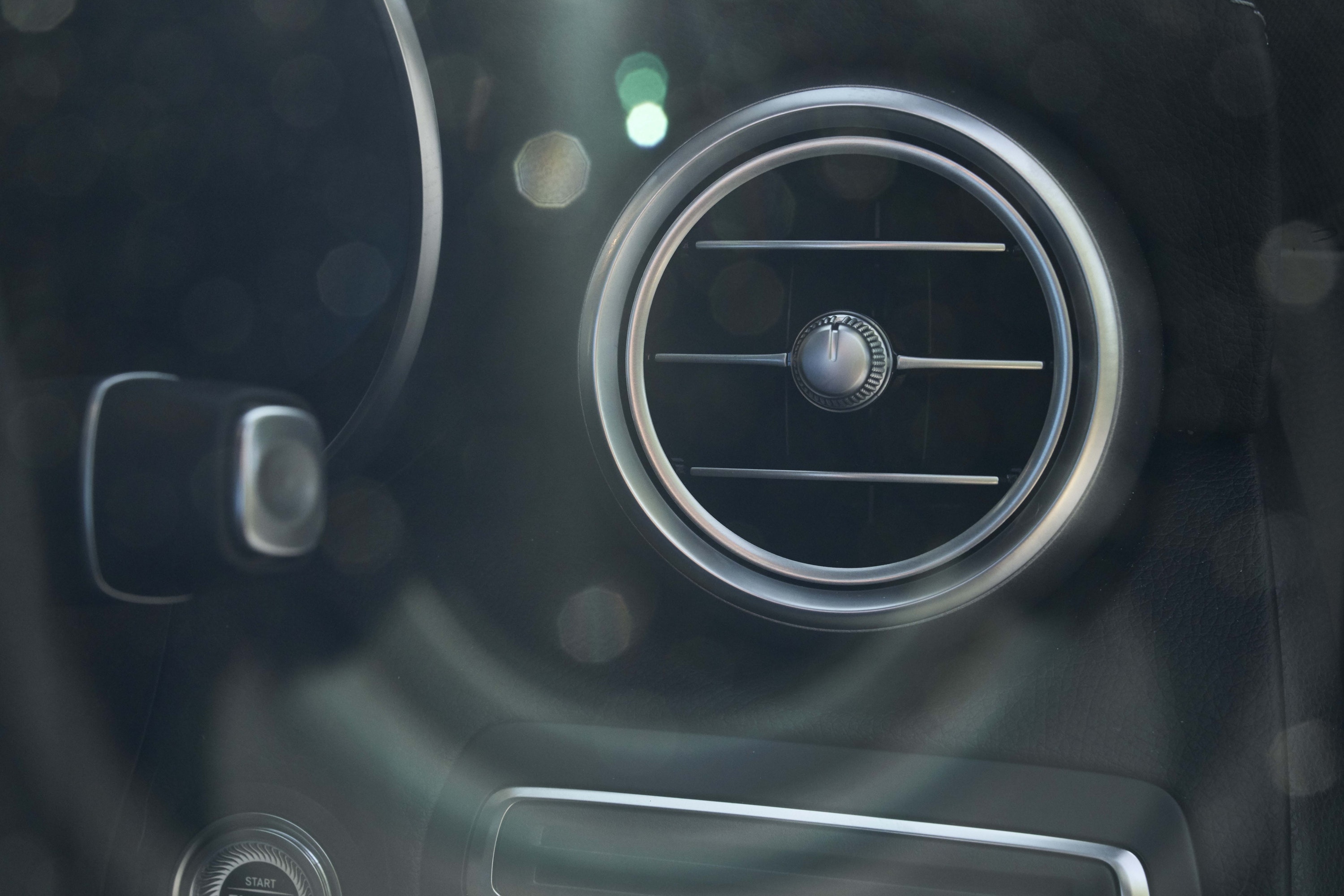 Close up of air vent in Mercedes C-Class